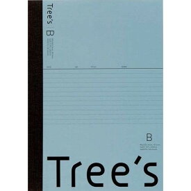ノート Tree's セミB5 6mm罫 B罫 30枚 ブルーグレー 勉強 授業 学校 受験 仕事 シンプル キョクトウ 日本ノート - メール便対象