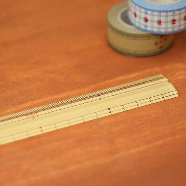 アクリル製の竹尺 30cm 定規 ものさし メール便対象