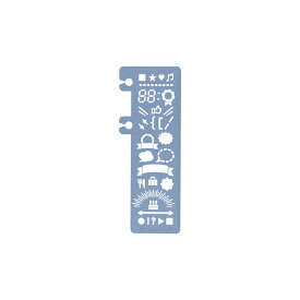 ロルバーン ポケット付メモ用 テンプレート ライトブルー ステンレス製 着脱可 手帳 アクセサリー デルフォニックス - メール便対象