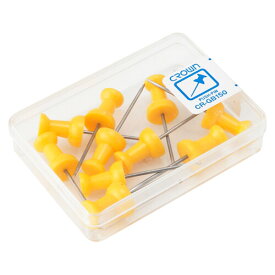 クラウン ダルマロング画鋲 11本 黄 CR-GB150-Y - メール便対象