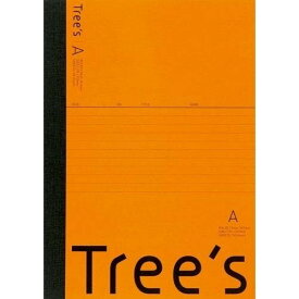 ノート Tree's セミB5 7mm罫 A罫 30枚 オレンジ 勉強 授業 学校 受験 仕事 シンプル キョクトウ 日本ノート - メール便対象