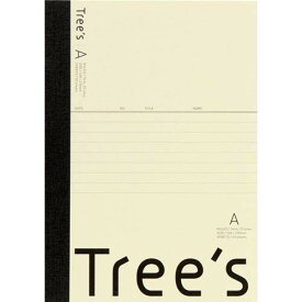 ノート Tree's A5 7mm罫 A罫 30枚 クリーム 勉強 授業 学校 受験 仕事 シンプル キョクトウ 日本ノート - メール便対象