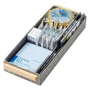 コクヨ オキブング 基本セット 消耗品 カッター替刃/ホッチキス針/のり/修正テープ/セロハンテープ トレー付 共有文具 オフィス