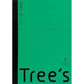 ノート Tree's A4 6mm罫 B罫 40枚 グリーン 勉強 授業 学校 受験 仕事 シンプル キョクトウ 日本ノート - メール便対象