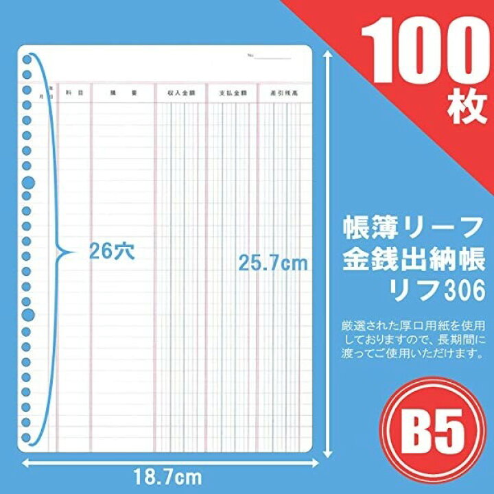 感謝価格 まとめ コクヨ 一色刷りルーズリーフ 金銭出納帳 科目なし B5 30行 100枚 リ 301 1冊 Fucoa Cl