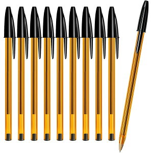 �r�b�N(Bic) �{�[���y�� ���� �I�����W �N���X�^�� �I���W�i�� �t�@�C�� 0.8mm 10�{ CST-OF08BLKP10