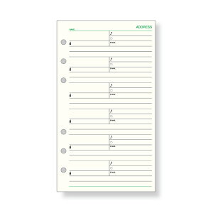 ダ・ヴィンチ システム手帳 リフィル 日付なし 聖書 アドレス 1ページ6名 - メール便対象