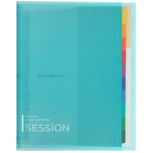 マルマン A4 バインダー セッション ライトブルー ルーズリーフ ファイル インデックス レジュメ 書類 整理 ポケット 看護 医療