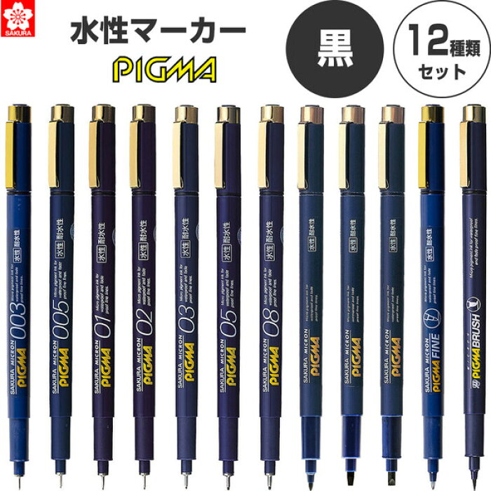 サクラクレパス ピグマ 黒 全12種類セット 003 005 01 02 03 05 08 1 2 3 F Br マーカー ミリペン Product Details Japanese Proxy Shopping Service From Japan