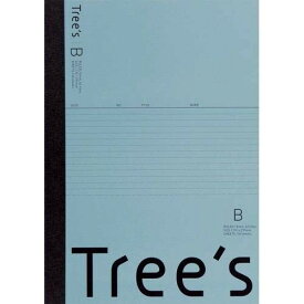 ノート Tree's A4 6mm罫 B罫 40枚 ブルーグレー 勉強 授業 学校 受験 仕事 シンプル キョクトウ 日本ノート - メール便対象