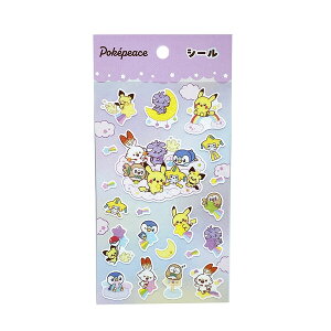 ポケモン ポケピース スターリーナイトシリーズ シール ピカチュウ/ポッチャマ/ヒバニー 箔押し 人気 キャラ ショウワノート - メール便対象