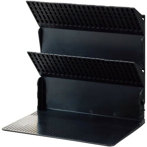 リヒトラブ 1冊でも倒れない ブックスタンド ブックエンド A4 ブラック A3577-24 - メール便不可