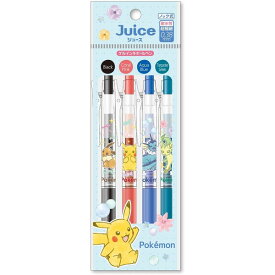 ポケットモンスター ゲルインキボールペン Juice ジュース 4色セット 0.38mm ピカチュウ イーブイ ショウワノート
