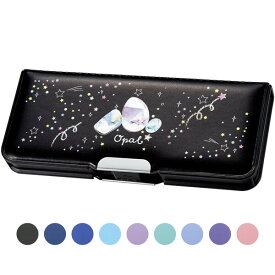 かわいい誕生石のデザイン 10月 オパール 薄型筆箱 ペンケース ピッタントン 2ドア 両面 小学生向け 男の子 女の子 宝石