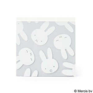 miffy ミッフィー ホワイトシリーズ スクエアメモ A柄 4柄×各25枚 9.5×9.5cm 白×透明 かわいい ブルーナ 日本製 ビーエスエス - メール便対象
