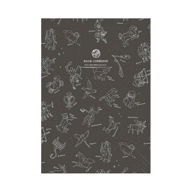 暦生活 宙(そら)のステーショナリー 宙のノート ナイトブラック A5 6mm罫 銀刷り 箔押し 月の満ち欠け 星座 新日本カレンダー - メール便対象