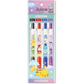 ポケットモンスター ゲルインキボールペン Juice ジュース 4色セット 0.38mm ピカチュウ ミュウ 日本製 ショウワノート