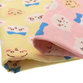 【オックス】 生地 ちいかわ フェイス 幅約110cm 約100cm カットクロス ハチワレ うさぎ SNS人気 かわいい ハンドメイド