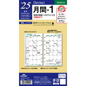 ダ・ヴィンチ 2024年 システム手帳 リフィル 聖書 バイブルサイズ 月間1 DR2418 - メール便対象