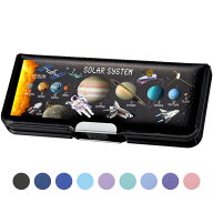 かっこいい惑星デザイン 薄型筆箱 ペンケース ピッタントン 2ドア 両面 小学生向け 男の子 女の子 太陽系…