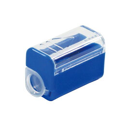 鉛筆けずり BABY-K ベイビーケイ ブルー 携帯用 日本製刃 透明フタ付 コンパクト 筆入れ 筆箱 クツワ - メール便対象