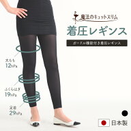 【本日16％OFF！】着圧レギンス 日本製 弾性レギンス 段階着圧 医療用編機使用 引き締め 美脚 むくみ 軽…