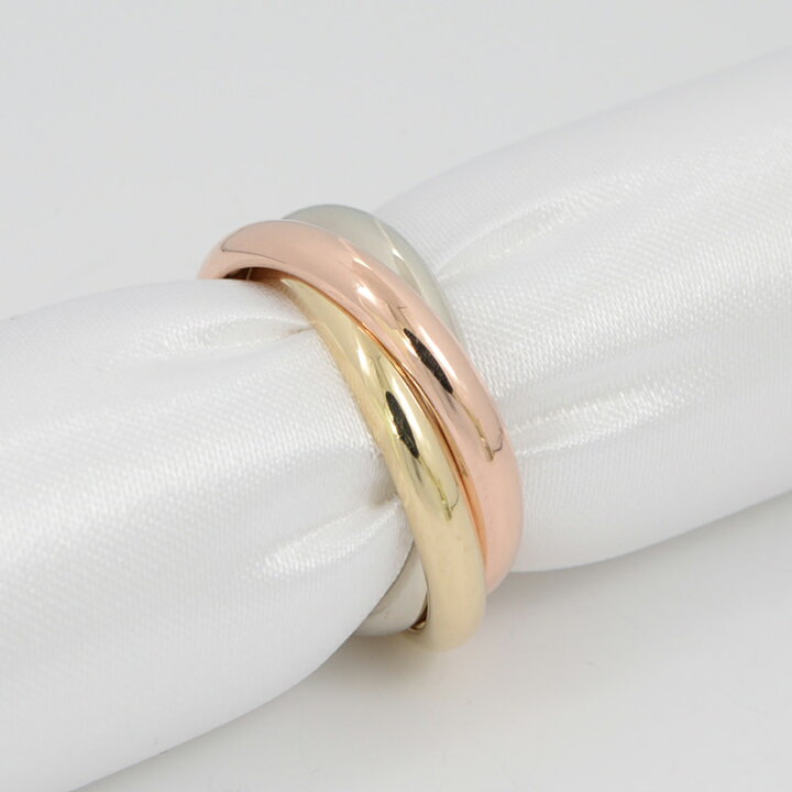 楽天市場】ティファニー 3連 リング K14KT 10号 指輪 TIFFANY&Co  