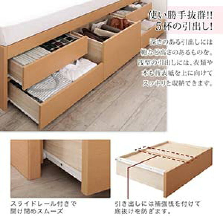 楽天市場】清潔すのこ 国産 ヘッドレス チェストベッド Renitsa 