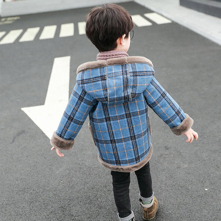 楽天市場 キッズ アウター 男の子 裏起毛 冬服 チェック柄 ラシャ 子供服 あつたか ロングコート フード付き 通学 厚手 暖かい 長袖 アウトドア おしゃれ 子ども服 カジュアル キッズコート お出かけ 可愛い ジュニア服 100 110 1 130 140 150 160 Gbb2号店