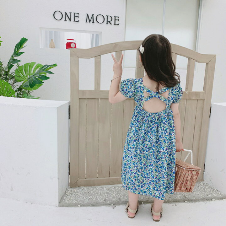 楽天市場 子供服 ロングワンピース 子供ドレス 花柄 小柄 半袖 ワンピース ベアバック プリント 女の子 リゾート おしゃれ 子ども服 夏 ビーチ カジュアル 女児 ベビー 人気 可愛い ジュニア服 卒園式 入学式 パーティ Gbb2号店