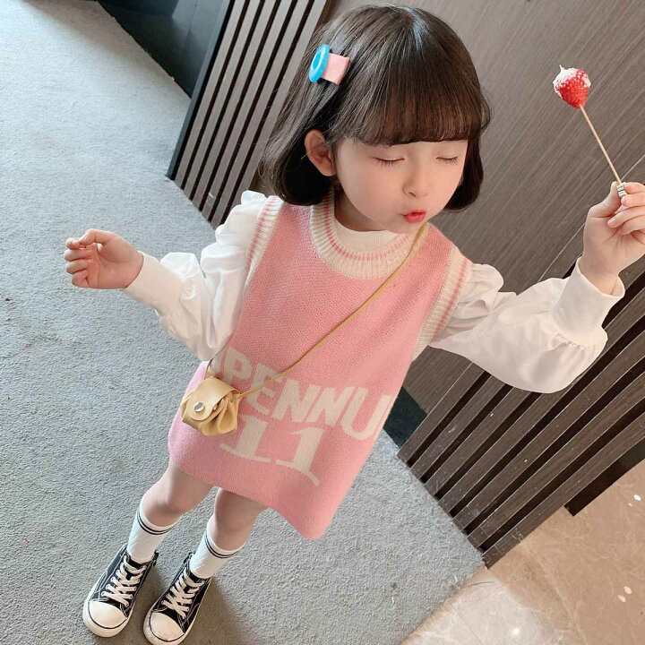 楽天市場 ニットベスト ニットワンピース チョッキ セーター 子供服 キッズ メリヤス 丸襟 プルオーバー 春秋 トップス ベビー 女の子 ノースリーブ カジュアル おしゃれ 子ども服 人気 可愛い ジュニア服 卒園式 入学式 ブラック ピンク 80 140cm Gbb2号店