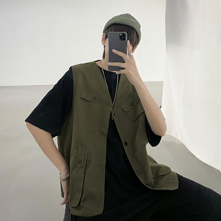 楽天市場 韓国 ファッション メンズ フィッシュングベスト おしゃれ ベスト メンズ フェス 釣り アウトドア ミリタリーベスト ハンティッシュベスト ハンティングベスト 狩猟 韓流アイドル 春 夏 サマー レト Gbb2号店