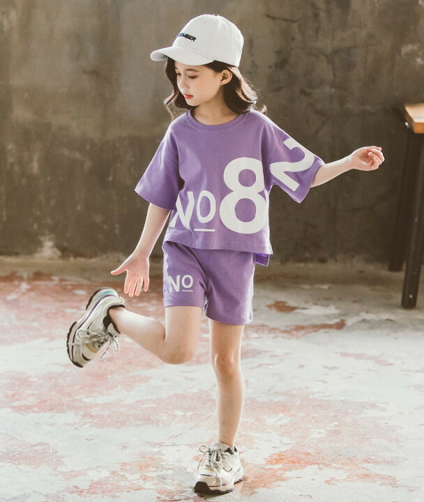 楽天市場 韓国子供服 セットアップ 夏 カジュアル ナチュラル Tシャツ 半ズボン ジャージ 半袖 パンツ プリント 女の子 スポーツウェア ゆったり リゾート キッズ こども 可愛い カジュアル きれいめ 運動会 卒園式 入学式 ホワイト パープル Gbb2号店