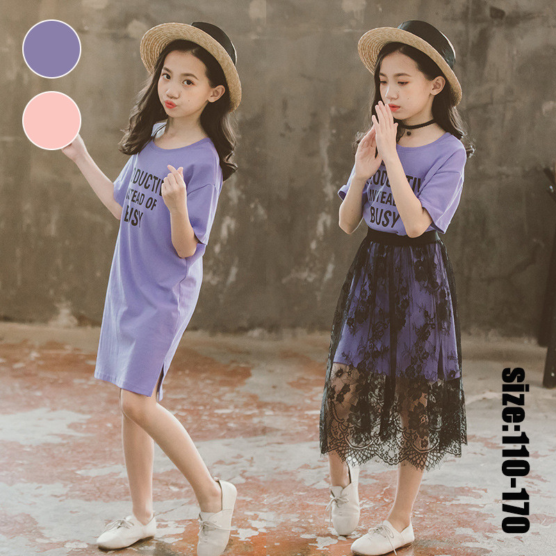 楽天市場】韓国子供服 ２点セット ワンピース+スカート カジュアル