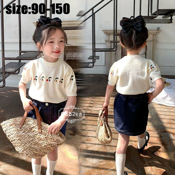 楽天市場】子供服 Tシャツ 半袖 キッズ 女の子 半袖tシャツ 刺繍 