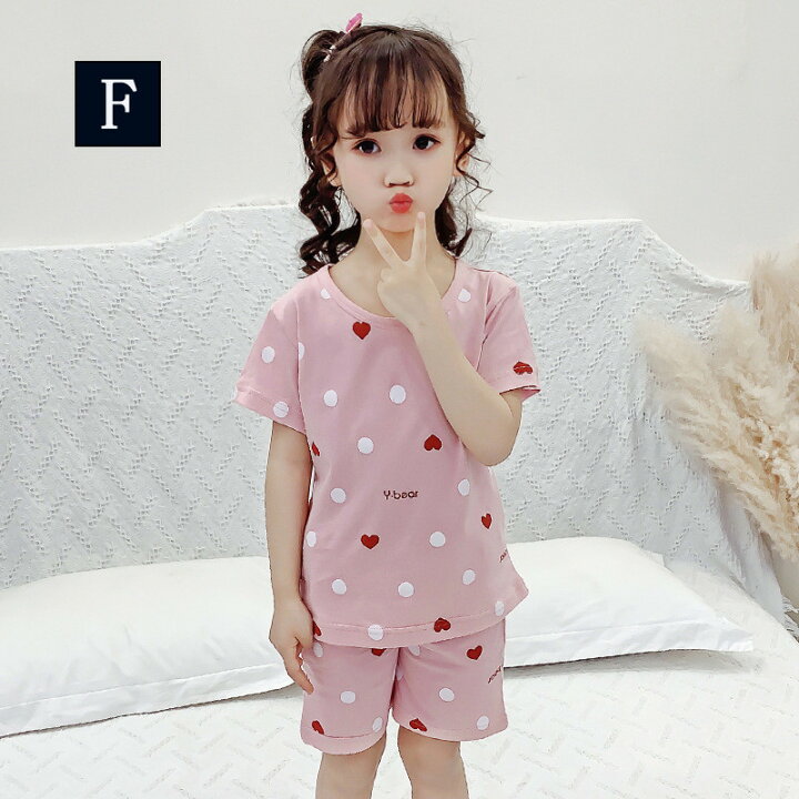 楽天市場 キッズ パジャマ 子供パジャマ 女の子 ベビー 夏 薄手 トップス 半ズボン 半袖 チェック柄 プリント ルームウェア 薄手 部屋着 セットアップ かわいい おしゃれ 可愛い 寝巻き ナイトウェア 子供服 10タイプ 90 100 110 1 130 140 150 160 Gbb2号店