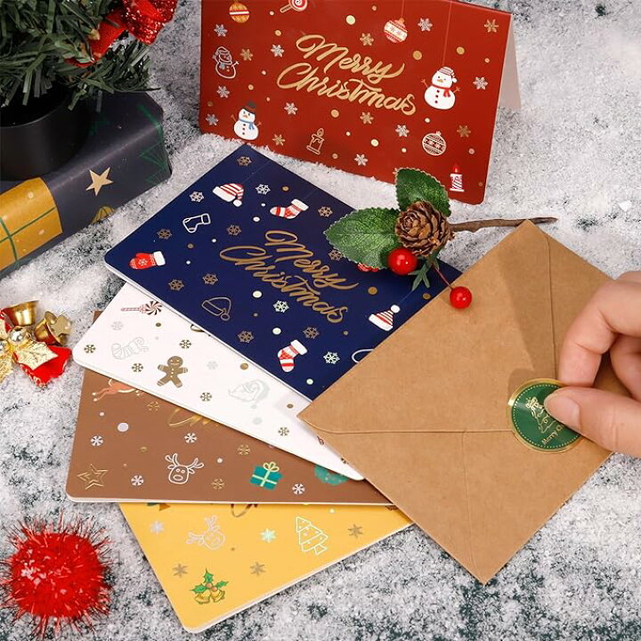 楽天市場】クリスマスカード 6枚入り クリスマス グリーティングカード 