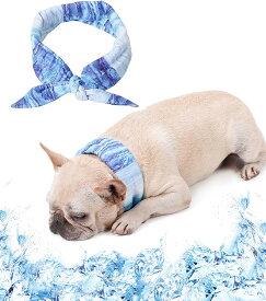 犬 夏 クールネック 冷たい首輪 接触冷感 首 ひんやり 暑さ対策 熱中症対策 ネッククーラー 濡らして クール 涼しい 子犬 小型犬 中型犬 暑さ対策 ペット服 猫 お散歩 ペット用品 (S/M/L) 送料無料