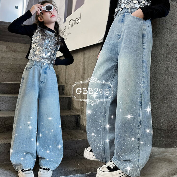 楽天市場】【6%OFFクーポン】韓国子供服 女の子 デニムパンツ 春秋 