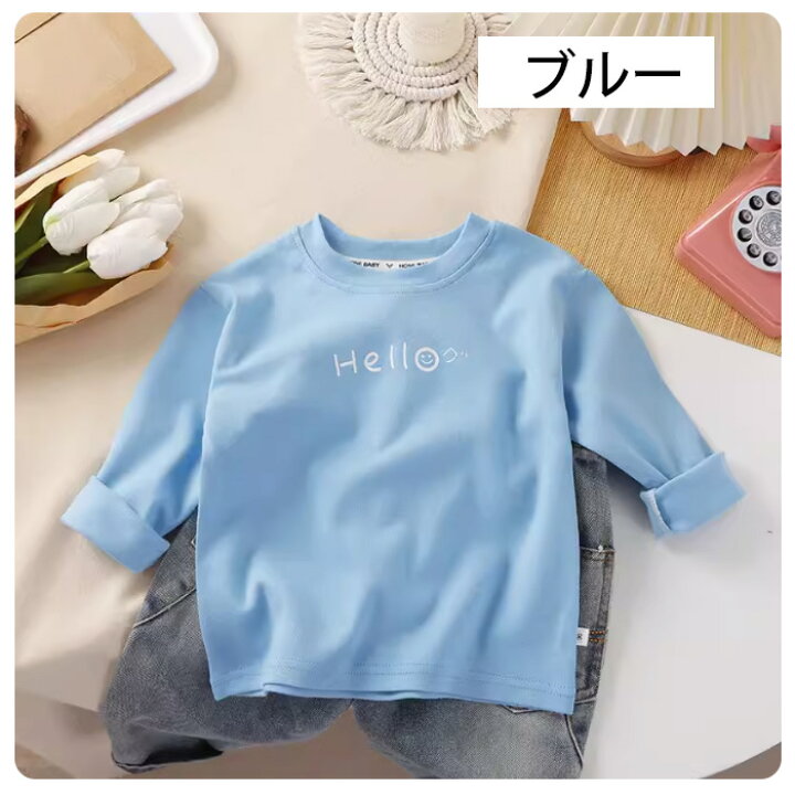 楽天市場】韓国子供服 長袖 Tシャツ 綿100％ 女の子 男の子 tシャツ  
