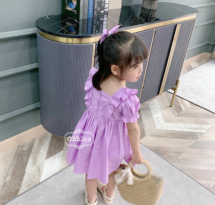 楽天市場 韓国子供服 ワンピース 半袖 夏 女の子 ロング丈 子供ドレス フリル リゾート おしゃれ 子ども服 ベビー キッズ 女児 シンプル ビーチ 人気 可愛い ジュニア服 卒園式 入学式 パーティ パープル 80 90 100 110 1 130 140 Gbb2号店