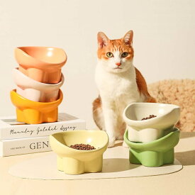 猫 犬 フードボウル 傾斜 陶器 水入れ 斜め 食器 食べやすい 高さ 水飲み セラミック ペット食器 おしゃれ ペット用 餌入れ エサ入れ えさ 台 ボウル お皿 ご飯皿 水分補給 ネコ 小型犬 可愛い 雑貨 ボウル ねこ 負担軽減 犬猫 犬用 送料無料