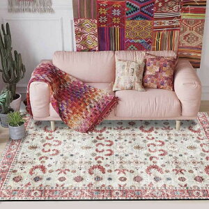 ペルシャ柄 ラグマット 絨毯 アンティーク風 1畳 2畳 花柄 カーペット 1.5畳 ペルシャ絨毯風 室内マット レトロラグ 洗える 民族風 滑り止め オールシーズン