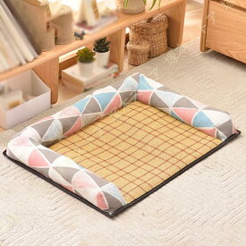 ペットベッド 夏 猫用 ベッド 猫マット ござ ペット ソファー クッション 暑さ対策 安眠 ベッド 猫 寝台 涼感マット 熱中症 対策 通気 接触冷感 ぐっすり眠る