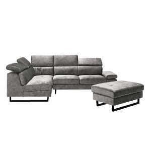 ソファ コーナーソファ ソファー カウチソファ 傷に強い 新素材 ハイバック L字 カウチソファ 北欧 おしゃれ 3人掛け 4人掛け カウチ スムーステック生地 当店オリジナル ヘッドリクライニン