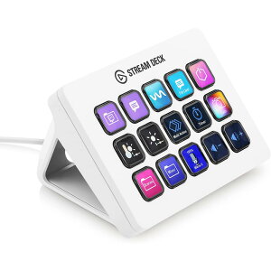 y4/15ő2000~OFFN[|sGg[ƊyVJ[hςŃ|Cg4{z GKg Xg[fbN Elgato Stream Deck MK2 White