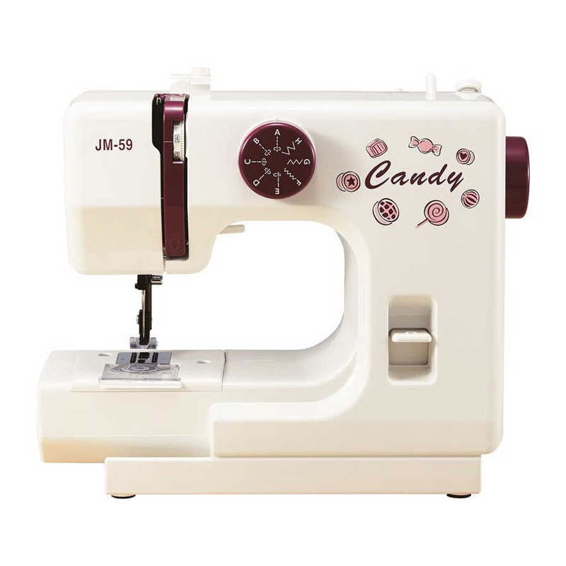 ジャノメ　JANOME　ミシン　裁縫　Candy　フットスイッチ　軽量　コンパクト　小型　電動ミシン　8種類　JM-59