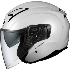 オージーケーカブト バイクヘルメット ジェット EXCEED パールホワイト (サイズ:XS)