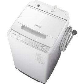 日立 HITACHI ビートウォッシュ ホワイト 全自動洗濯機 7kg 本体幅53cm つけおきプラス 大流量 BW-V70J W