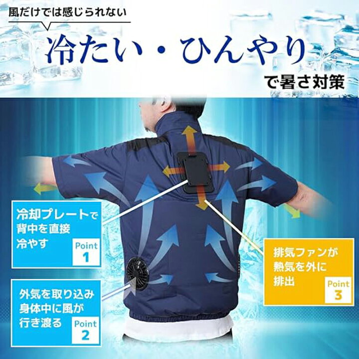 楽天市場】THANKO サンコー ファン付き 冷蔵服4 半袖 PDモバイル 